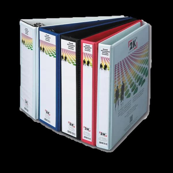 2K Sunum Klasörü Cepli 4 Halkalı 20 MM Beyaz 02-4D-B