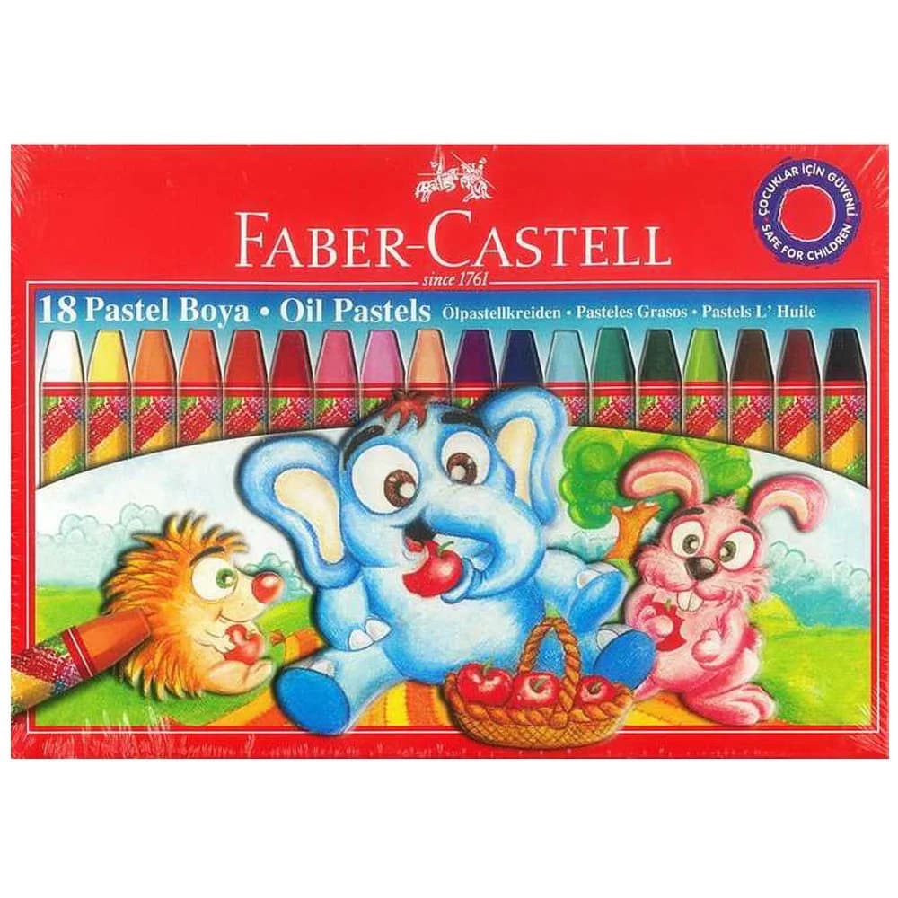 Faber-Castell Pastel Boya Red Line Karton Kutu Köşeli 18 Renk 5282 125318