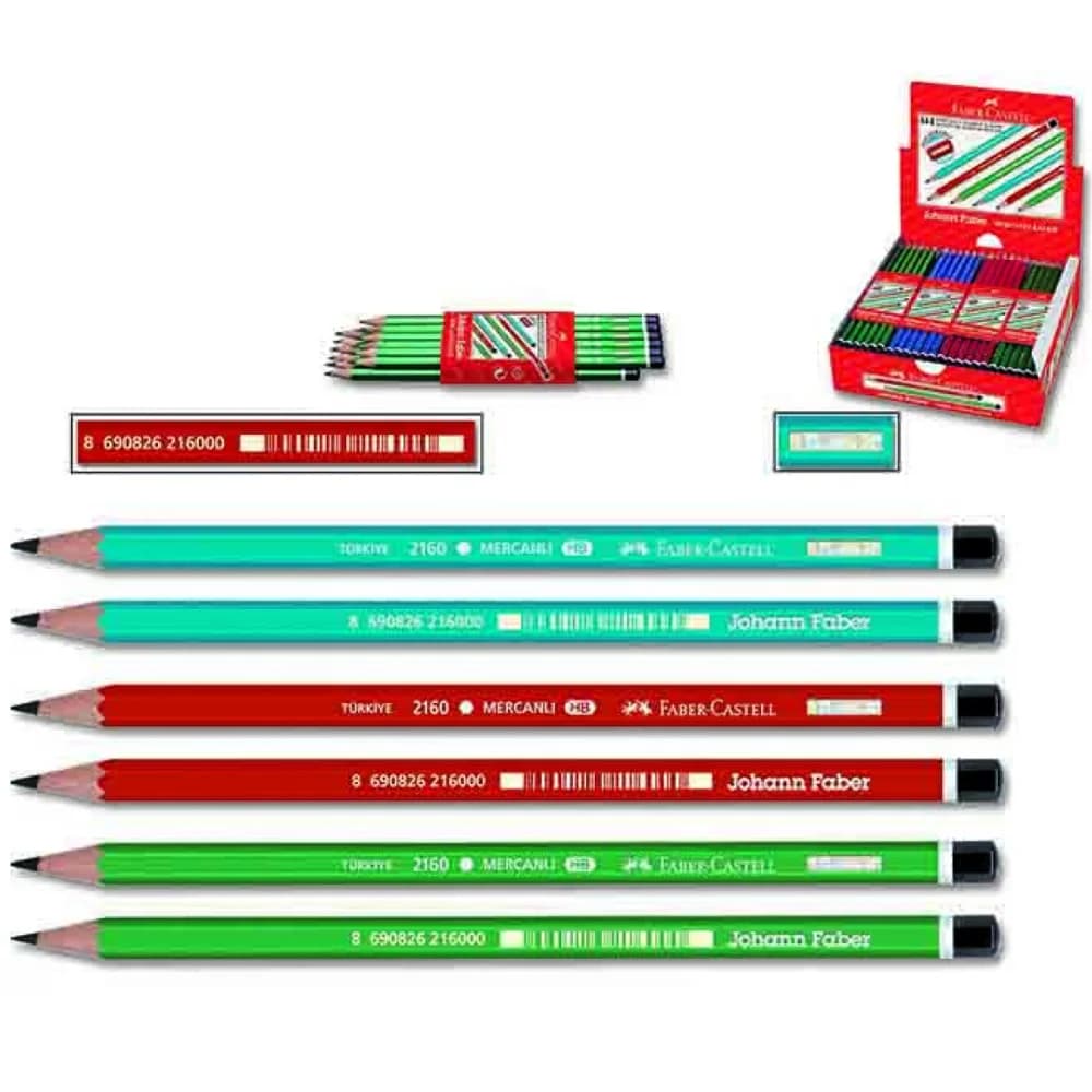 Faber-Castell Kurşun Kalem Mercanlı Köşeli 105 2160000