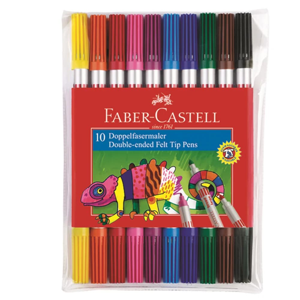 Faber-Castell Keçeli Kalem Çift Taraflı 10 Renk 15 11 10