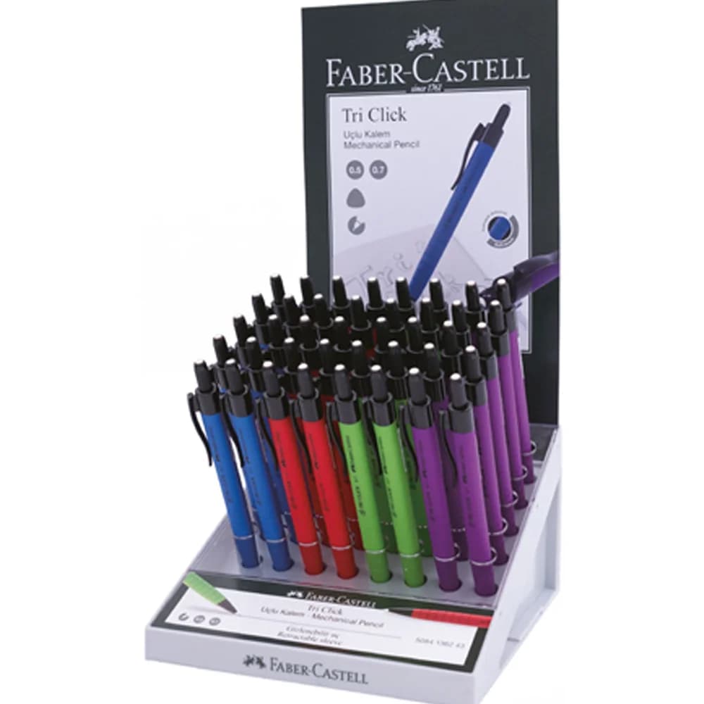Faber-Castell Versatil Kalem Tri-Click Rub.0.7&amp;0.5 Sta 100 Lü