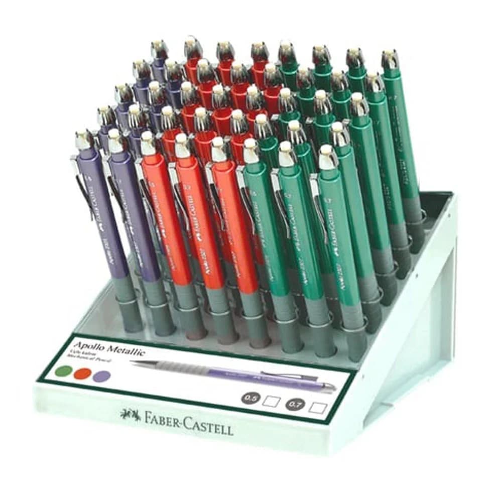 Faber-Castell Apollo Stant 0.7 0.5 Metalik Renk 40x