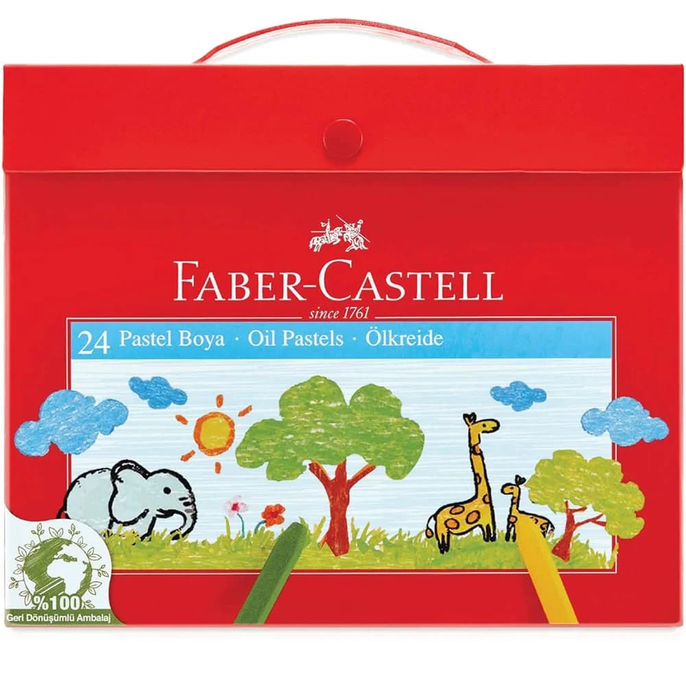 Faber-Castell Çantalı Pastel Boya Karton 24 Lü