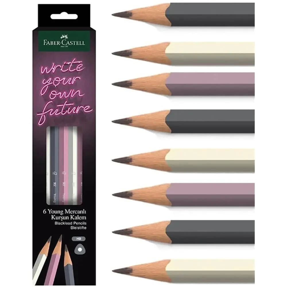 Faber Young Mercanlı Kurşun Kalem Hb Üçgen 6Lı