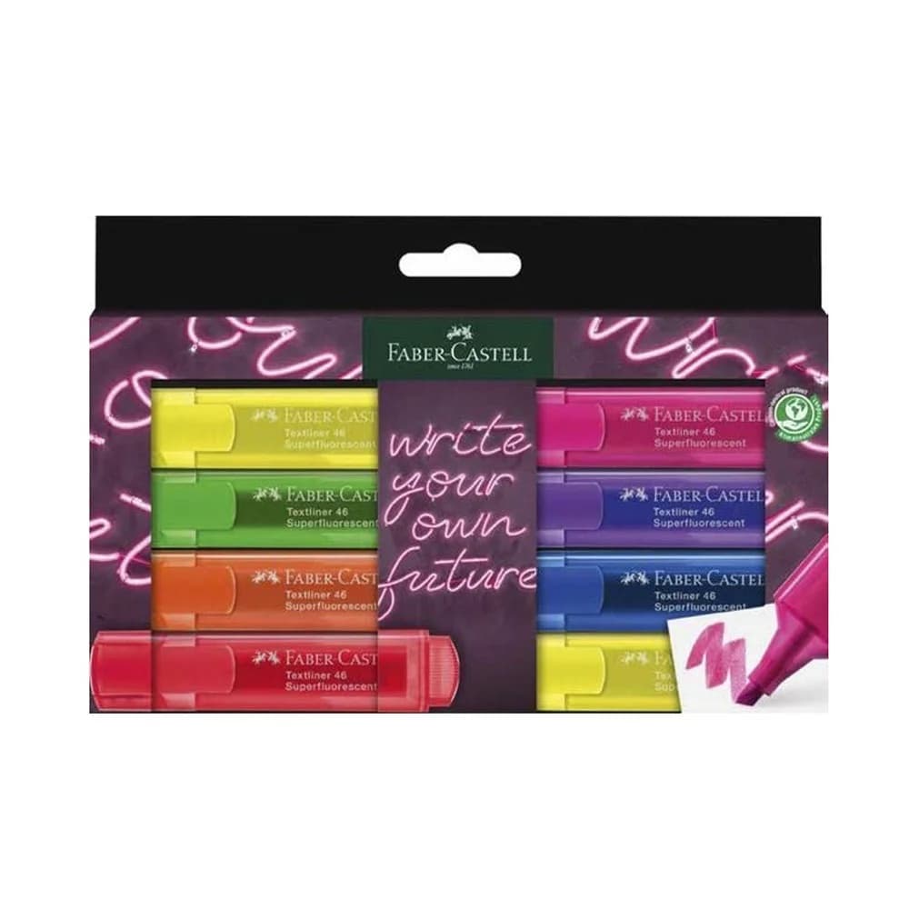 Faber-Castell Textliner 46 Şeffaf Gövde GenZ 8li Paket 5030254601000