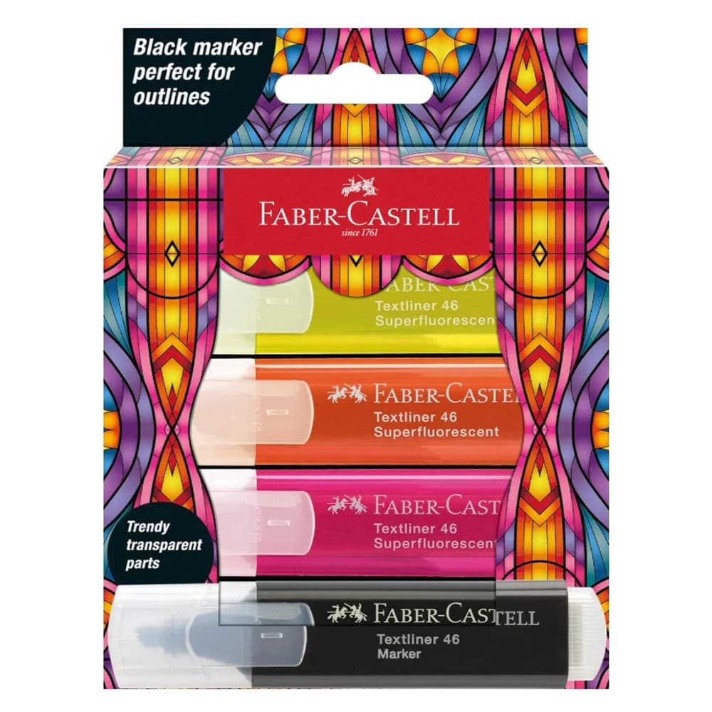 Faber-Castell Glassy Textliner, Neon Sta 10x4 5030254693