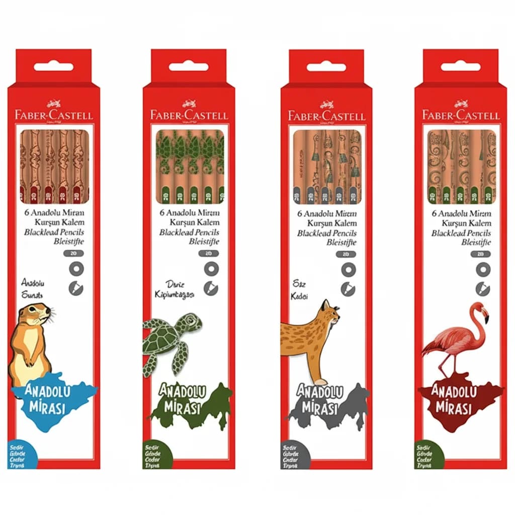 Faber-Castell Anadolu Mirası 6lı 2B Kurşun Kalem