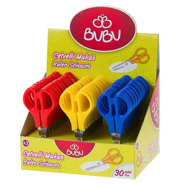 Bu-bu Öğrenci Makası Cetvelli Bubu-mk0002