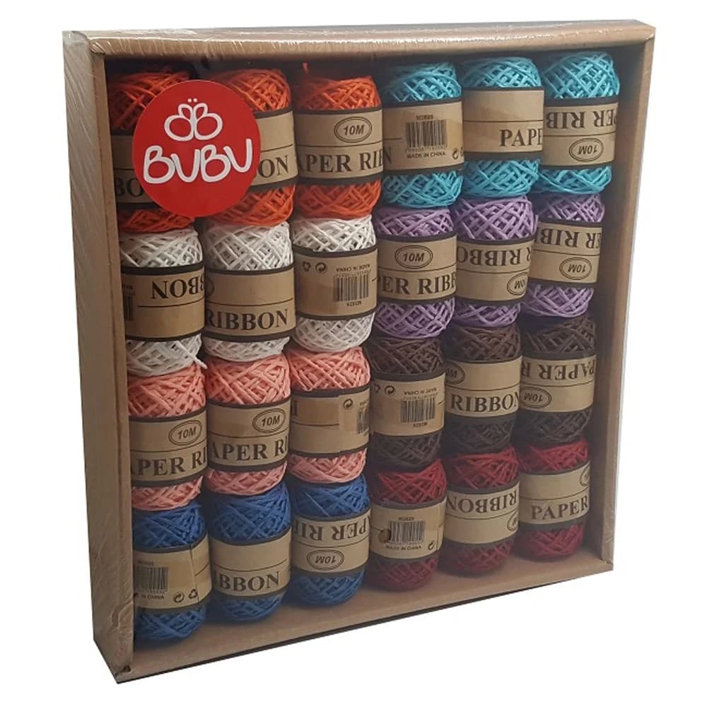 Bu-Bu Renkli Jüt İp 10M 6 Natural+18 Renkli BUBU-KI0003