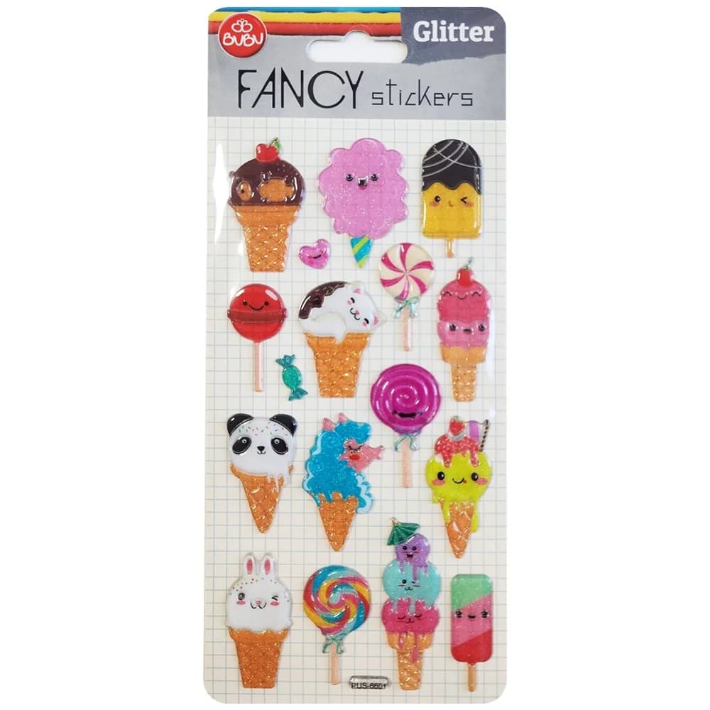 Bu-Bu Damla Stickers Glıtter Dondurma 9x20 BUBU-PUS-6601