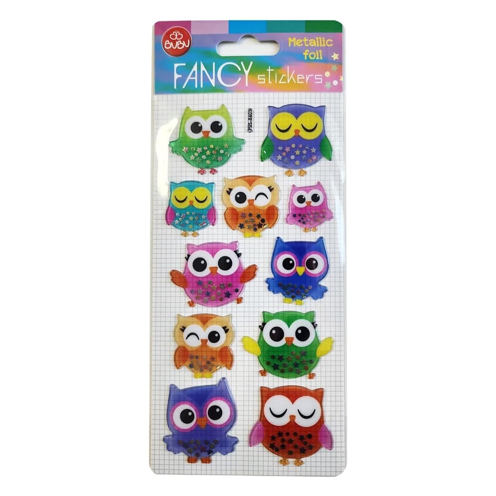 Bu-Bu Damla Stickers Baykuş Metalik 9x20 BUBU-PUS-8405