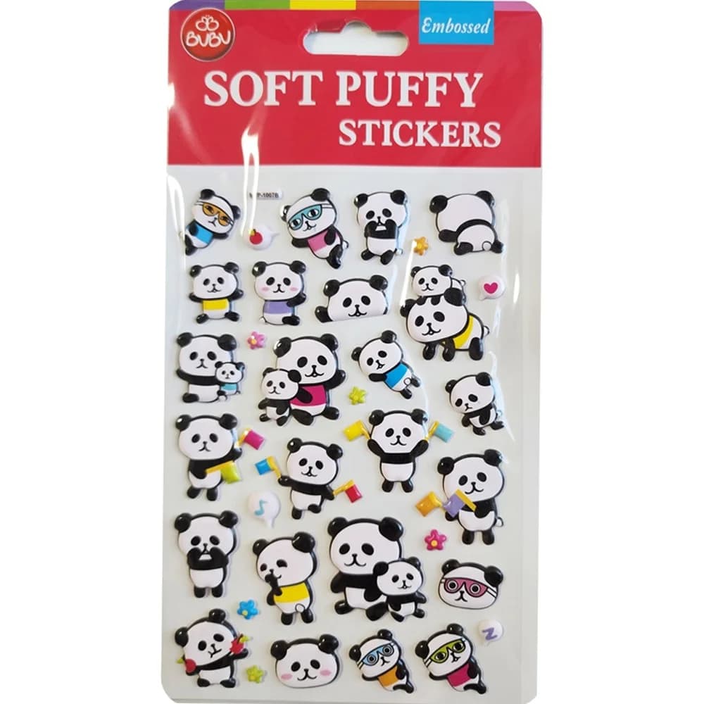 Bu-Bu Soft Puffy Stickers Panda 10.9x20.5 BUBU-SWP-1007B