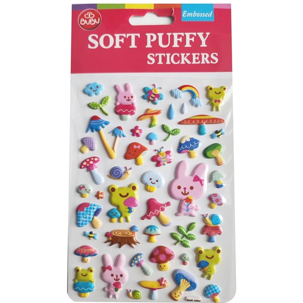 Bu-Bu Soft Puffy Stickers Forest Life 10.9x20.5 BUBU-SWP-1009B