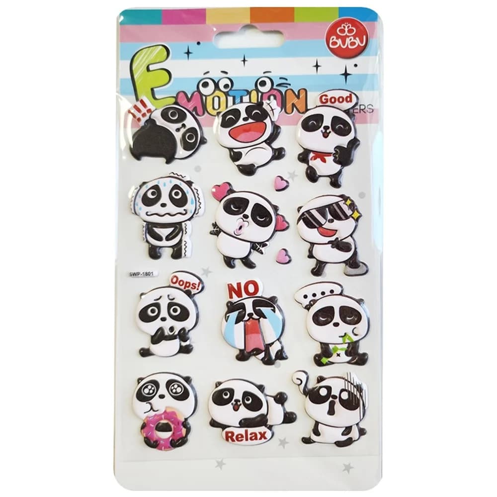 Bu-Bu Emotıons Stickers Panda 10.9x20.5 BUBU-SWP-1801