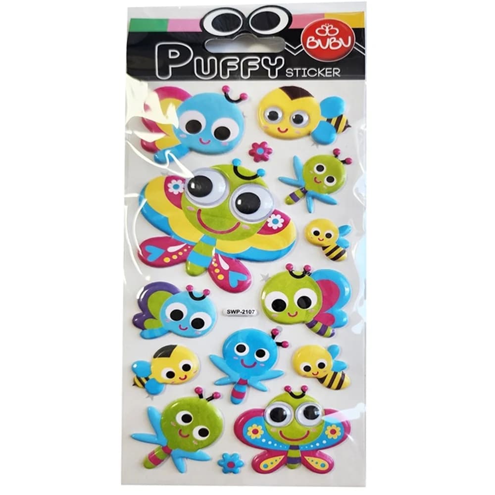 Bu-Bu Puffy Stickers Oynar Gözlü Arılar 9x21 BUBU-SWP-2107