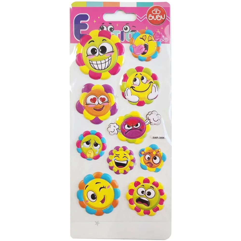 Bu-Bu Emotıons Puffy Stickers Güneş Çiçekler 9x21 BUBU-SWP-3006
