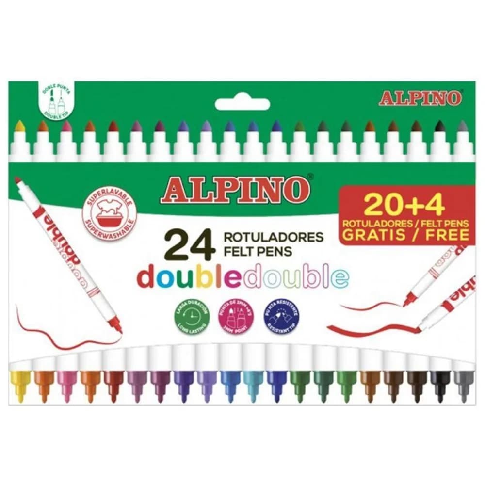 Alpino Keçeli Kalem Çift Yönlü 24 Lü AR-002058
