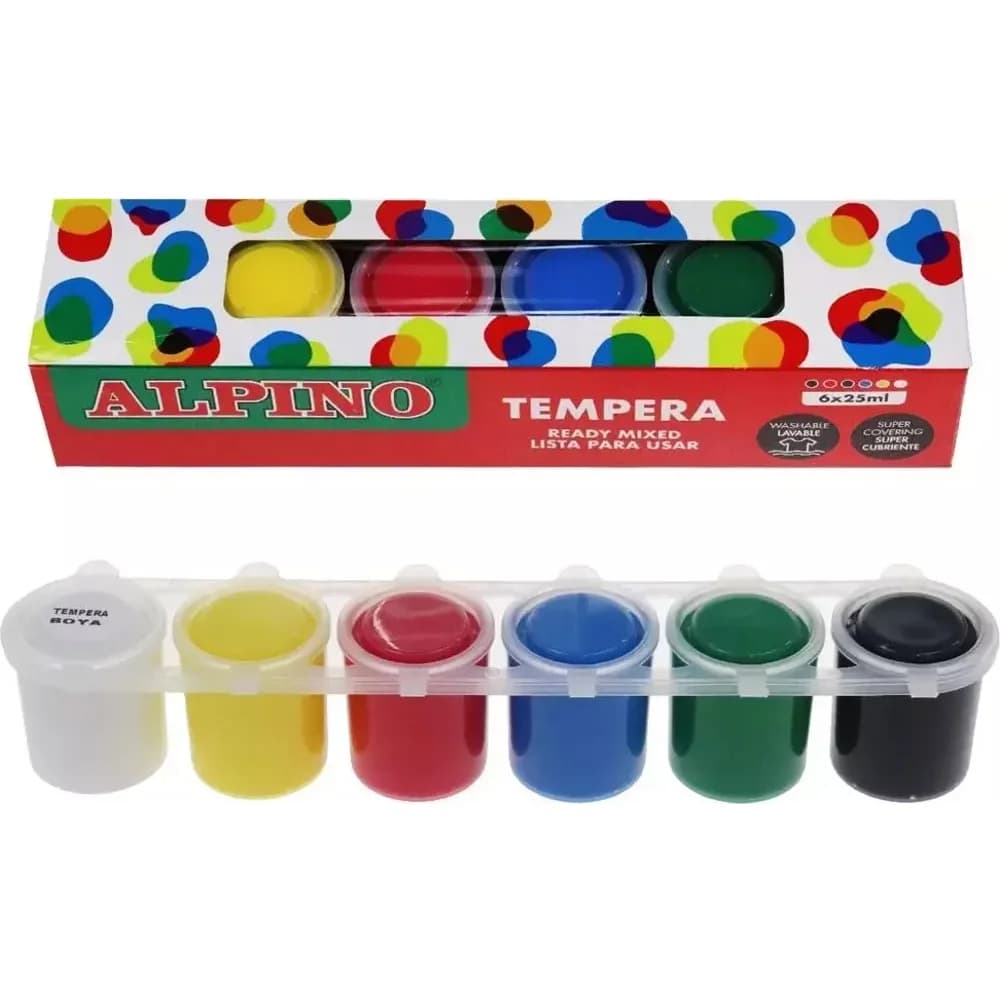 Alpino Sulu Boya Tempera 6 Renk 25 ML DM-070100