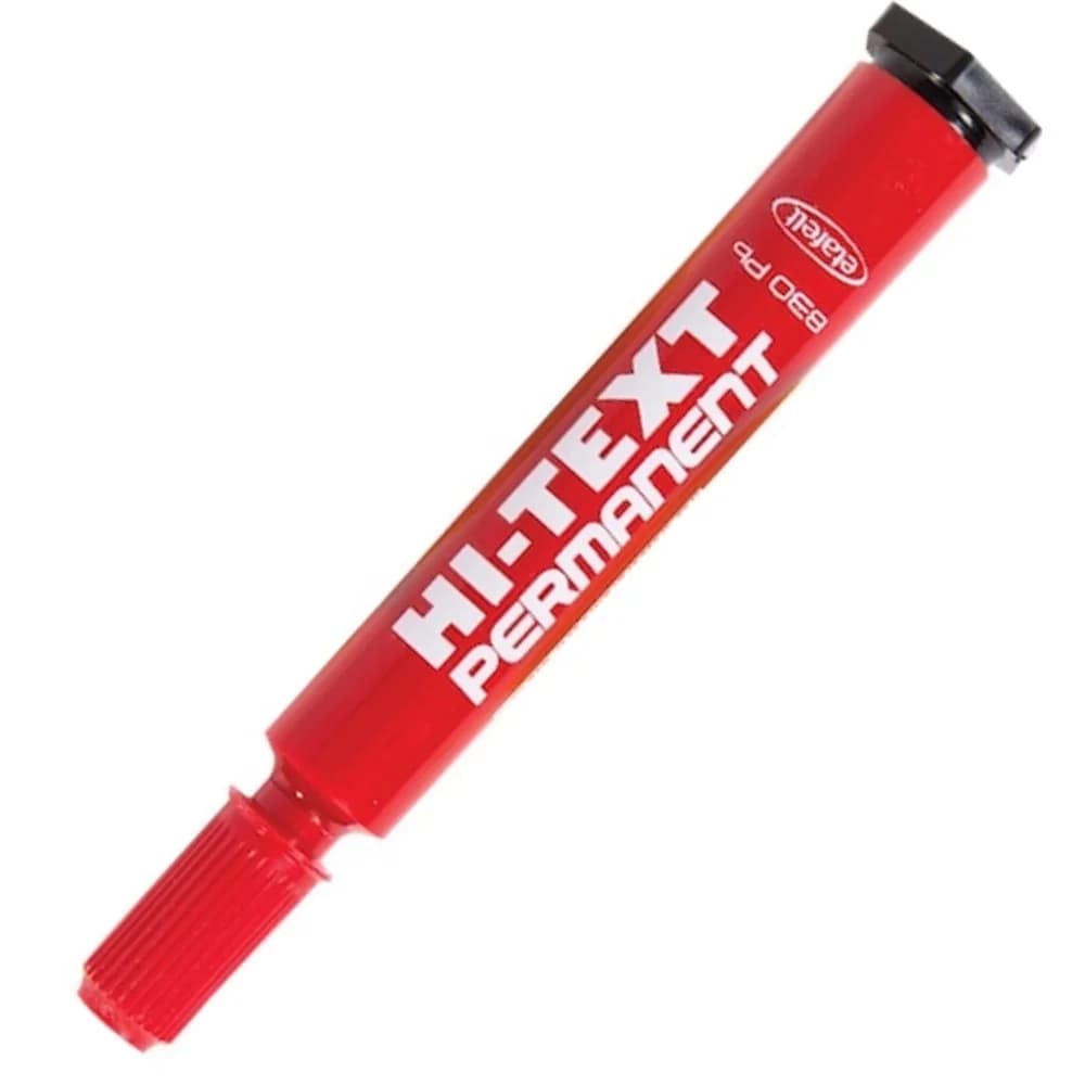 Hi-Text Markör Permanent Yuvarlak Uçlu Kırmızı 830PB