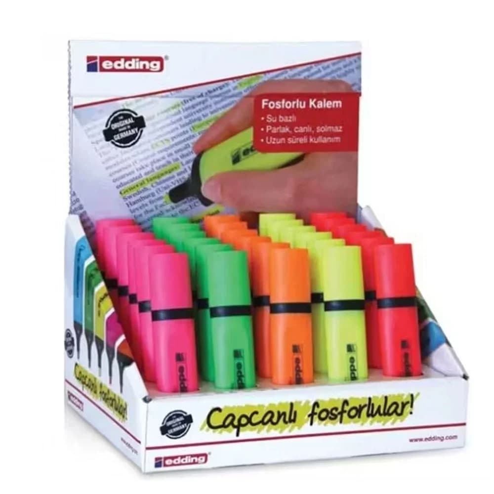 Edding Fosforlu Kalem Masa Üstü Dısplay
