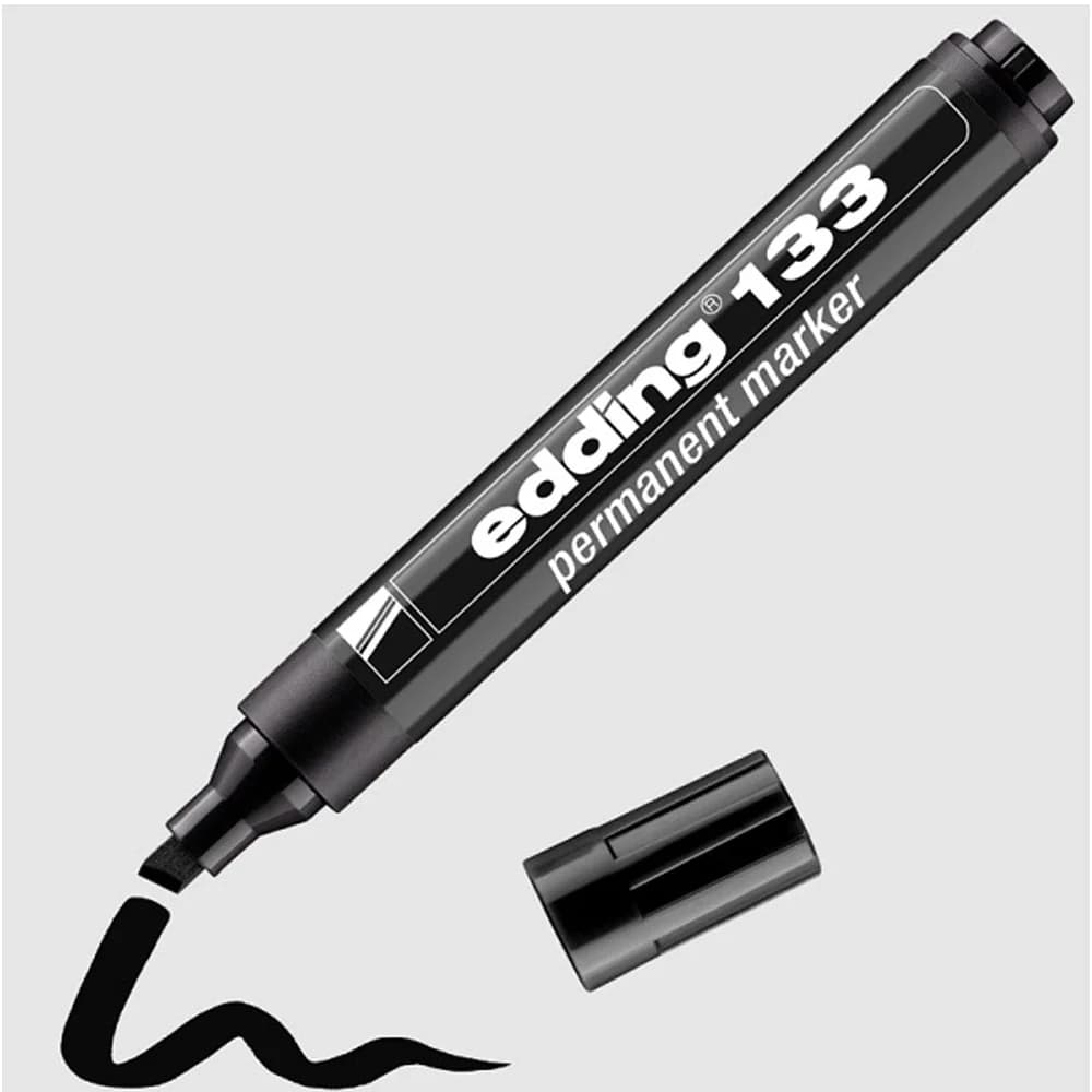Edding Markör Permanent Kesik Uç Siyah 133