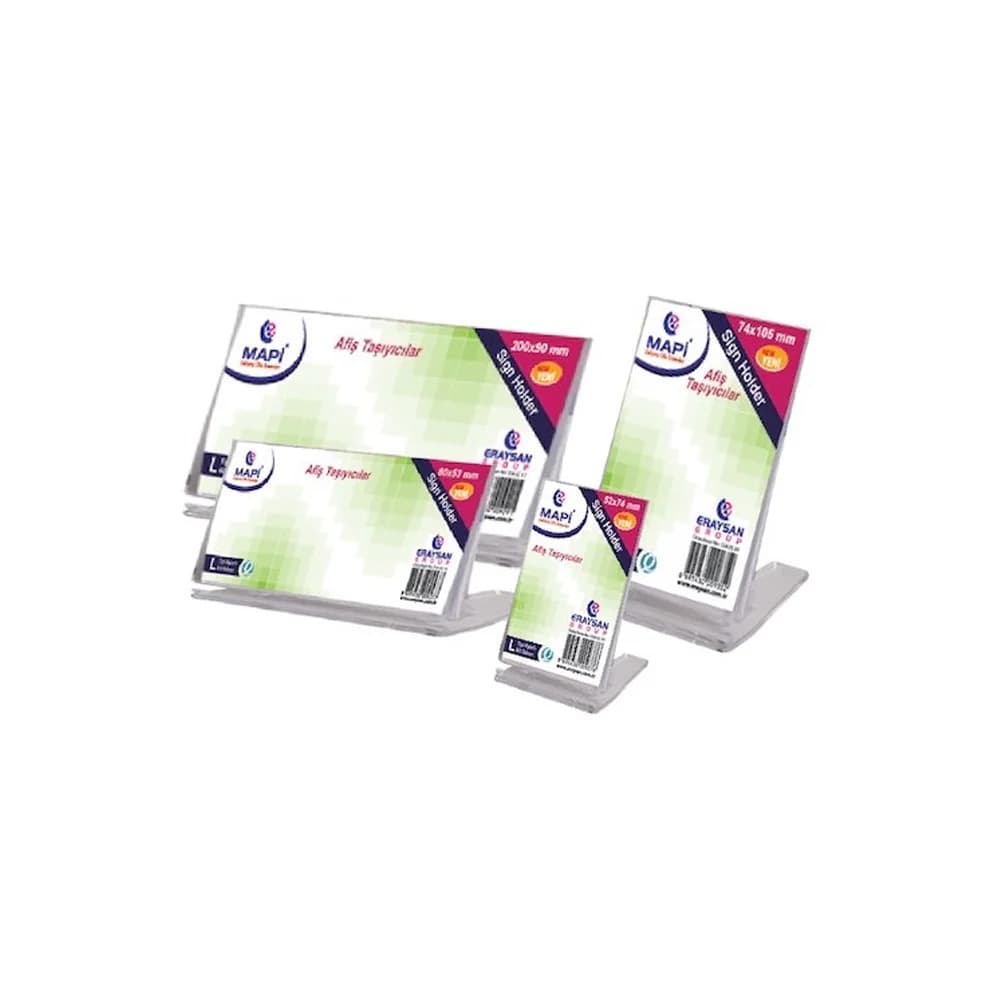 Mapi L Tipi Afiş Taşıyıcı Ayar.alt.taban 52x74 Dikey