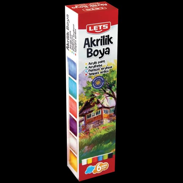 Lets Akrilik Boya 6 LI 25 ML Ana Renkler L-5200