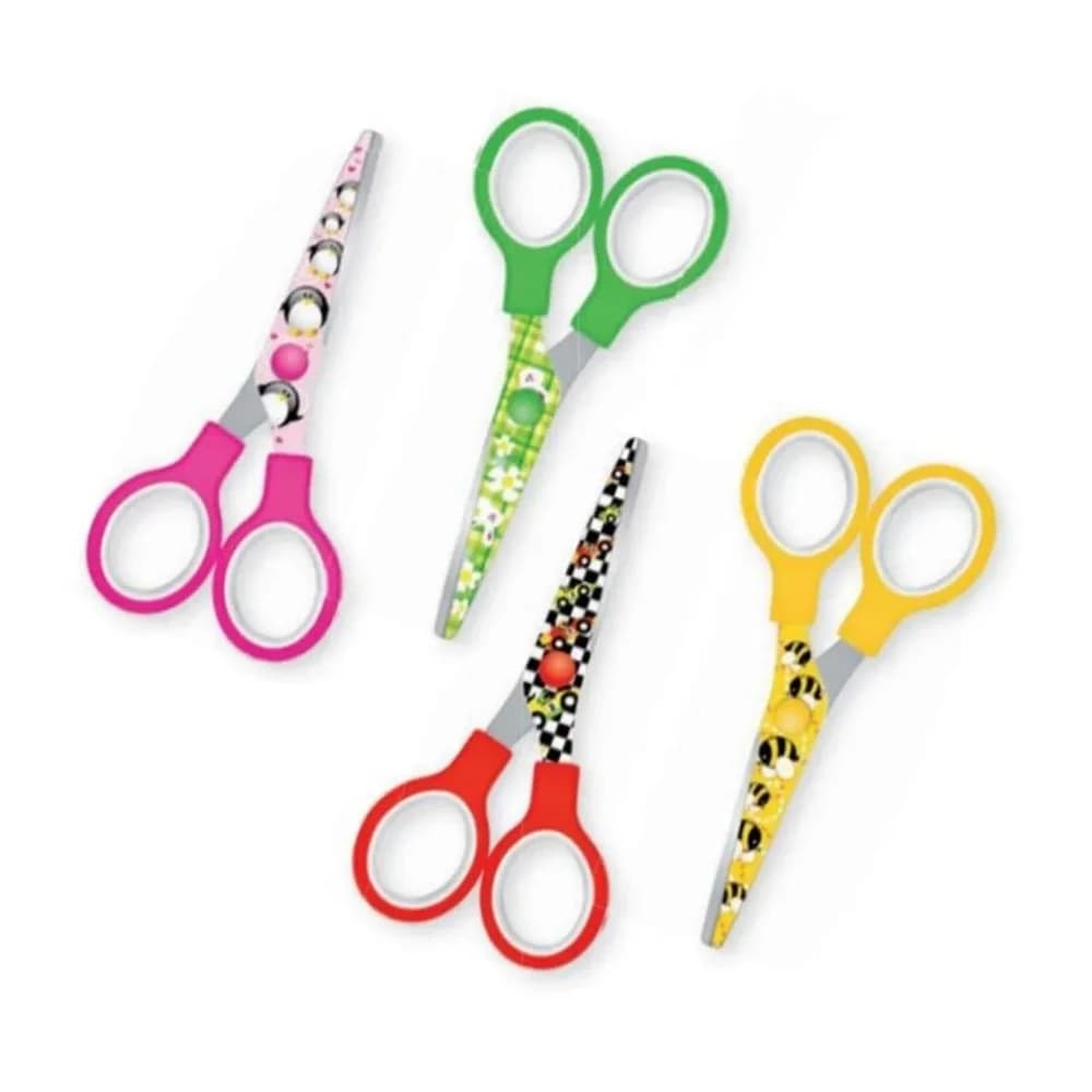 Gıpta Öğrenci Makası Küt Uçlu Plastik Desenli