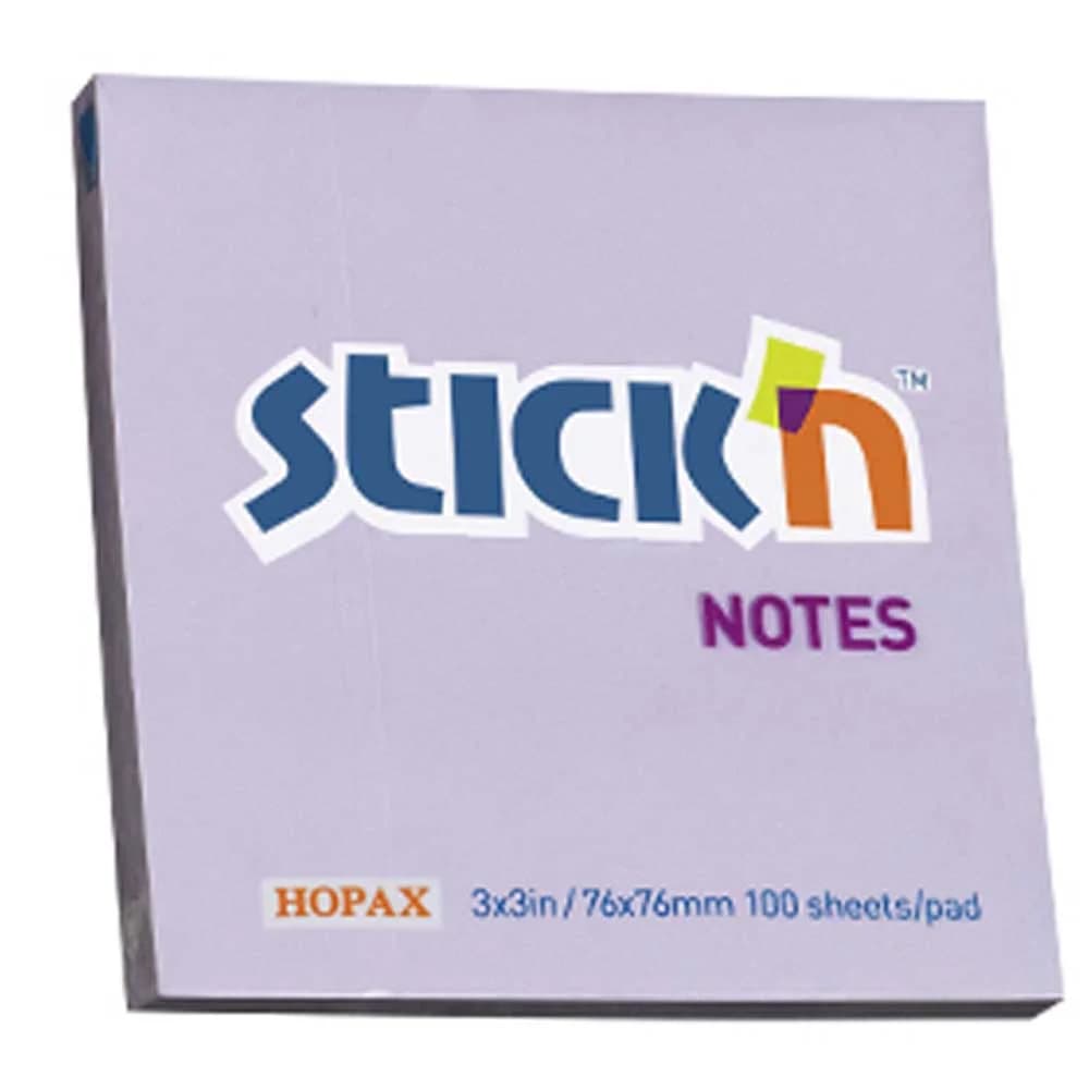Hopax Stıckn Yapışkanlı Not Kağıdı 100 YP 76x76 Pastel Lila HE21403