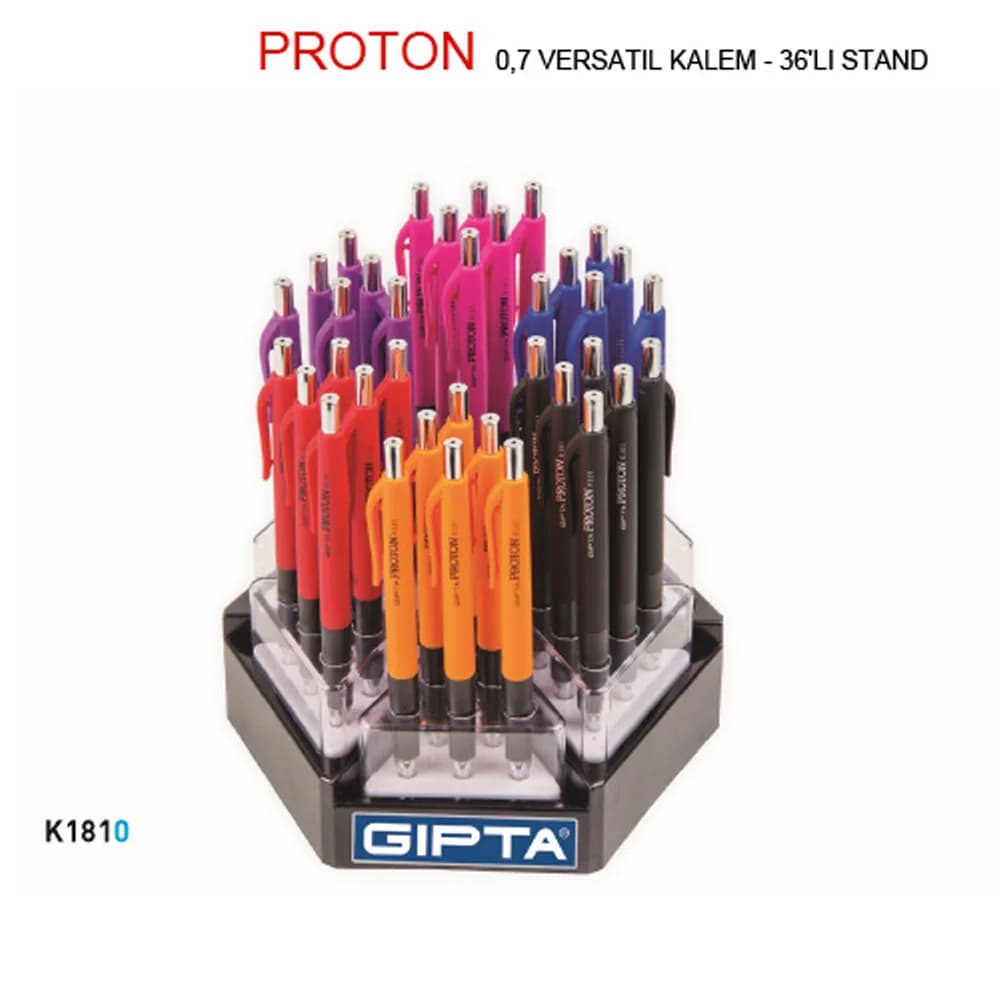 Gıpta Versatil Kalem Proton 0.7 MM ( 36 Li Stand ) 6 Renk K181