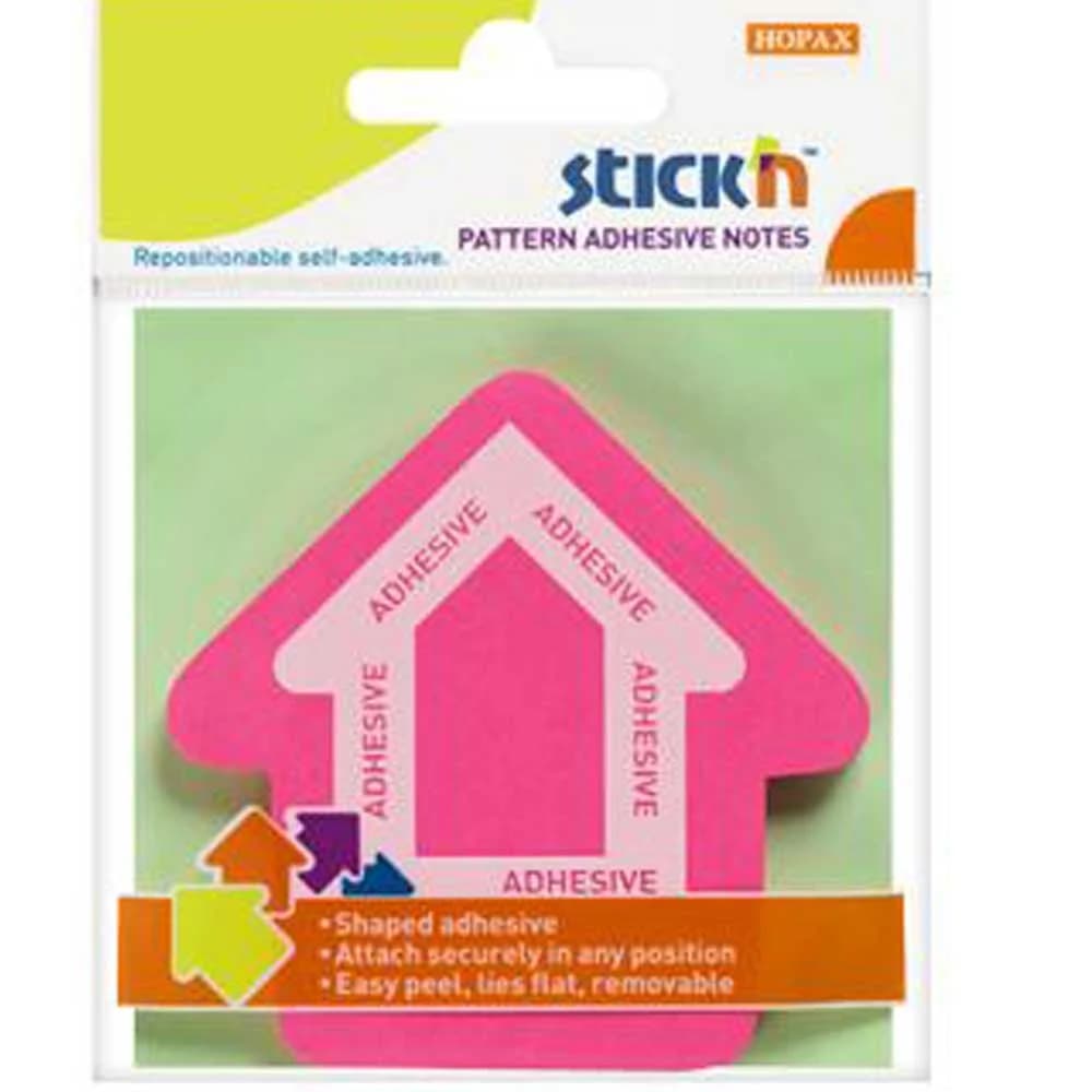 Hopax Stıckn Yapışkanlı Not Kağıdı Ok Şekilli 50 YP 70x70 Pembe 21542
