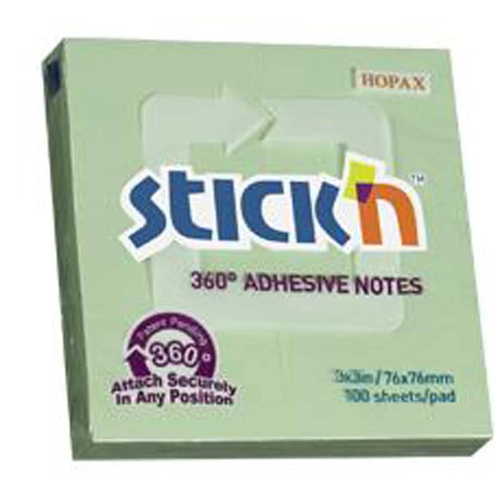 Hopax Stıckn Yapışkanlı Not Kağıdı 100 YP 76x76 Yeşil HE21552