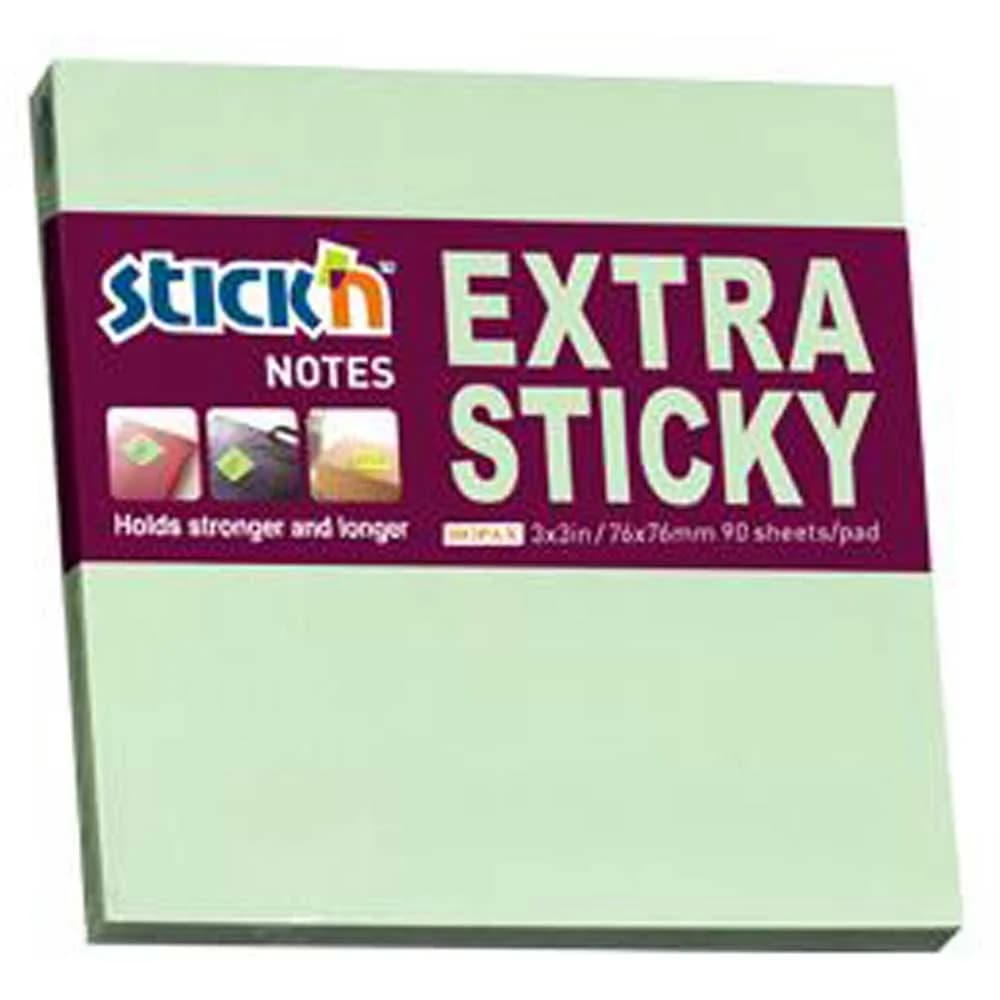 Hopax Stıckn Yapışkanlı Not Kağıdı Extra 90 YP 76x76 Pastel Yeşil HE21662