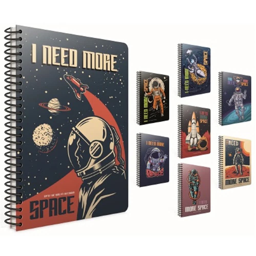 Gıpta Space Spiralli Karton Kapak Defter A4 80 Yp.Kareli