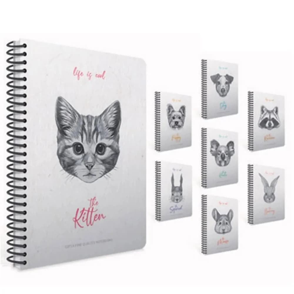 Gıpta Lıfe Is Cool Spiralli Sert Kapak Defter 19x26 120 YP Kareli