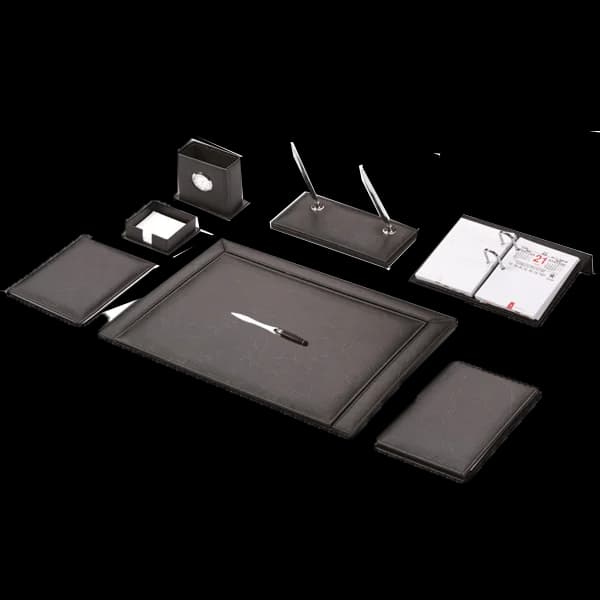 Gülpaş Sümen Takımı 11 Parça Napa Suni Deri Optik Desen Çift Kalemli Siyah 913