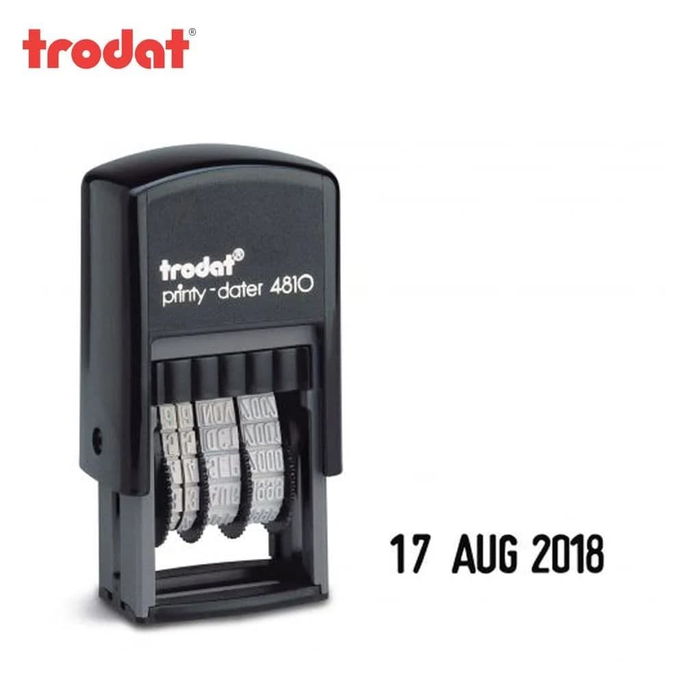 Trodat Tarih Kaşesi Otomatik İngilizce 3 MM 4810