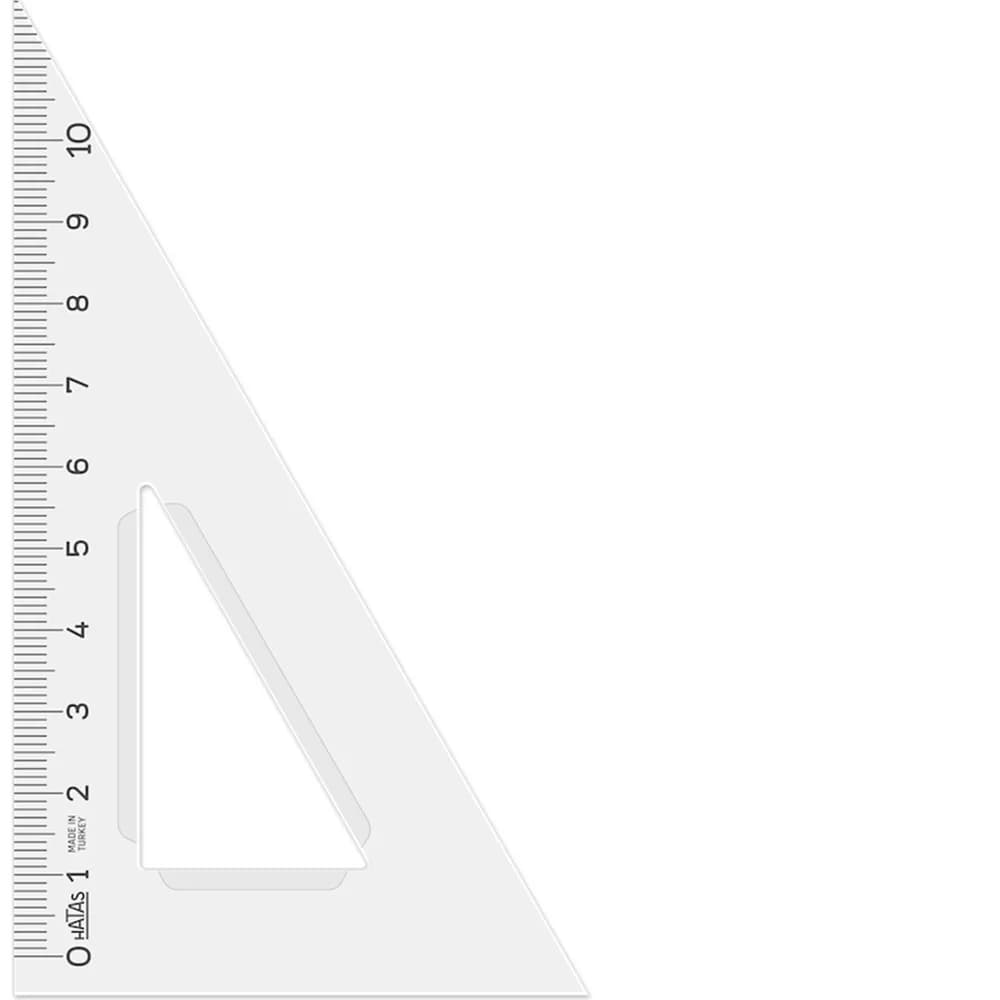 Hatas Öğrenci Gönyesi 60 Derece Plastik 12 CM 0724