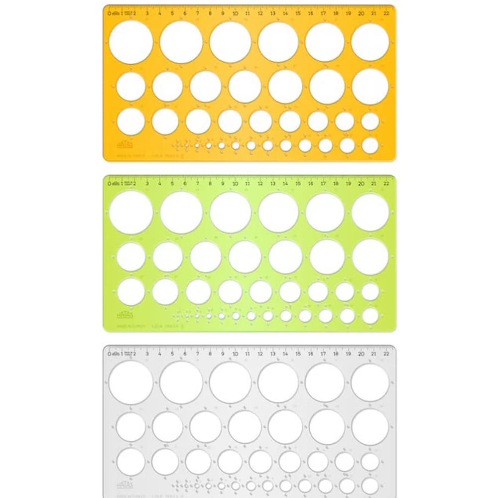 Hatas Daire Şablonu Cetvelli Ekonomik 1-35 MM 02271