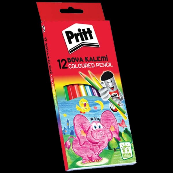 Pritt Kuru Boya Karton Kutu Tam Boy 12 Renk 1219734
