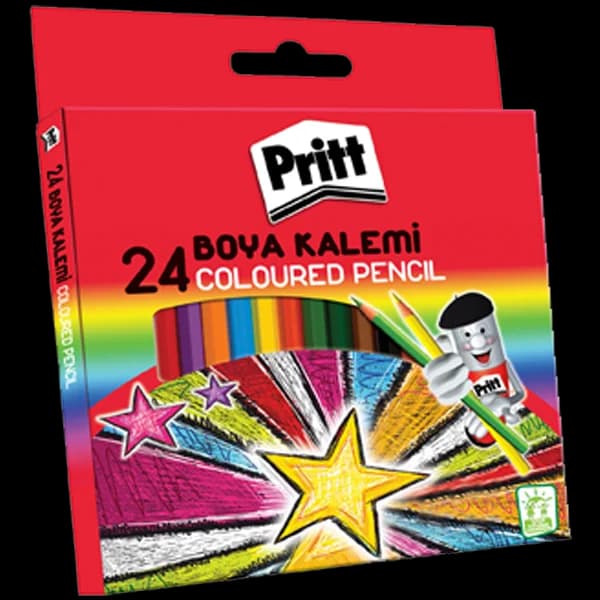 Pritt Kuru Boya Karton Kutu Tam Boy 24 Renk 1221351