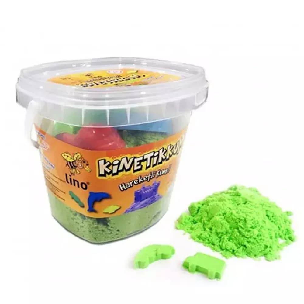 Lino Kinetik Kum Kovalı 500 GR 3 LÜ Kalıp Yeşil LN-500Y