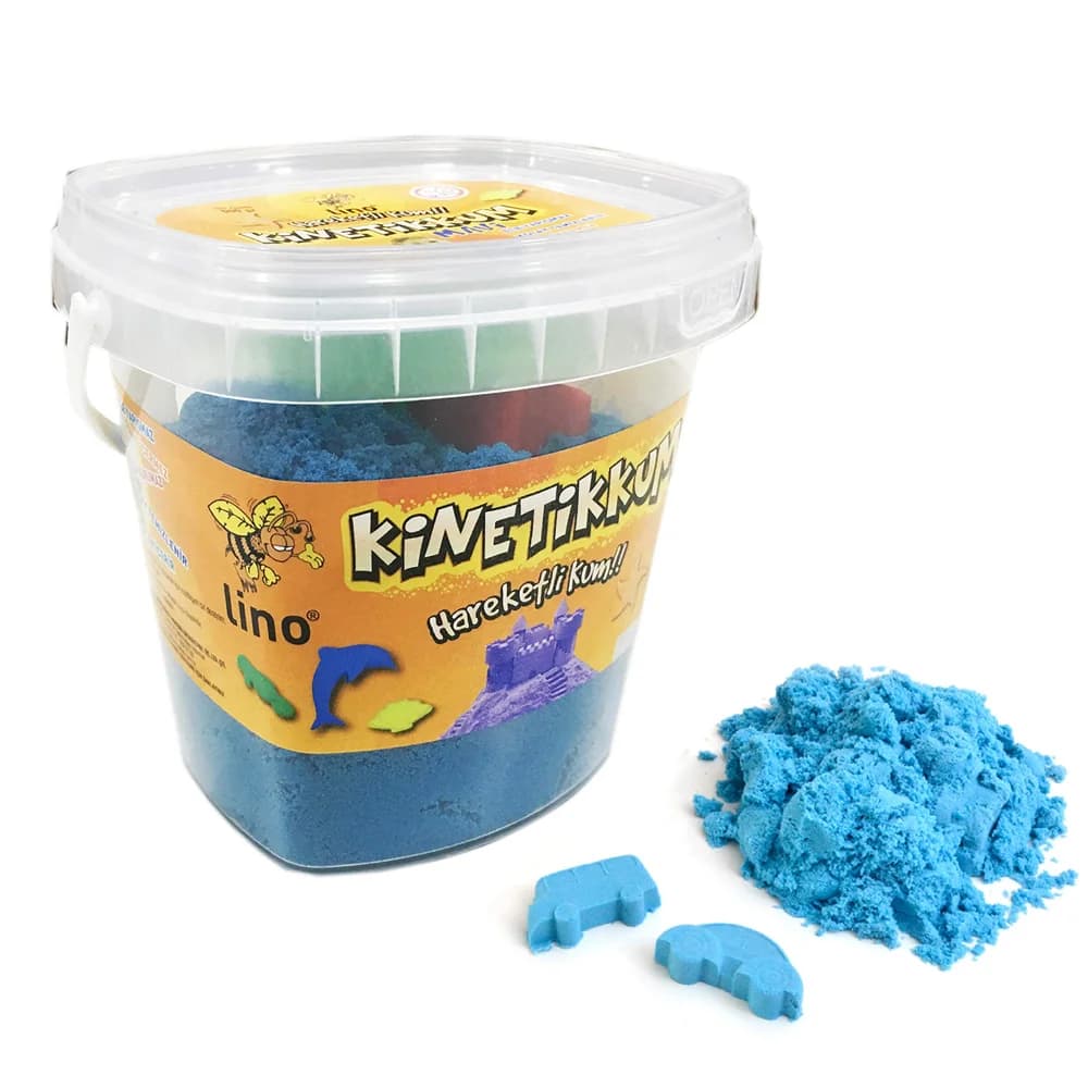 Lino Kinetik Kum Kovalı 500 GR 3 LÜ Kalıp Mavi LN-500M