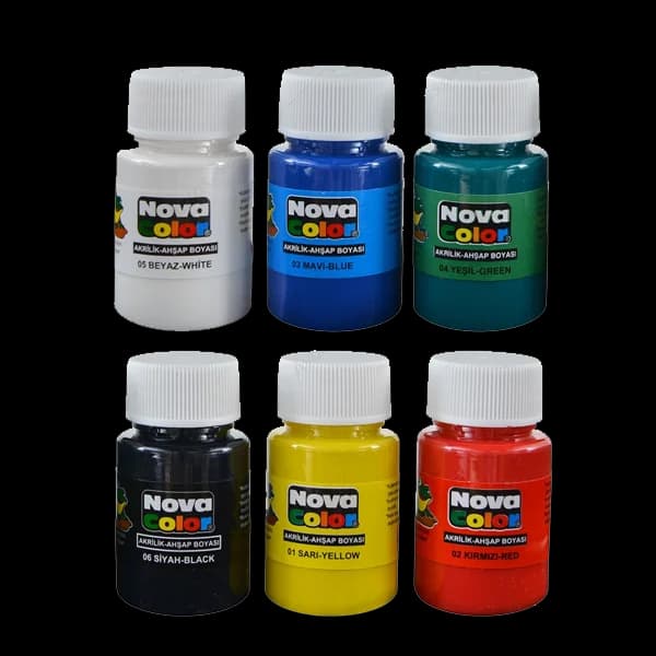Nova Color Akrilik Boya 6 Renk 30 CC NC-180
