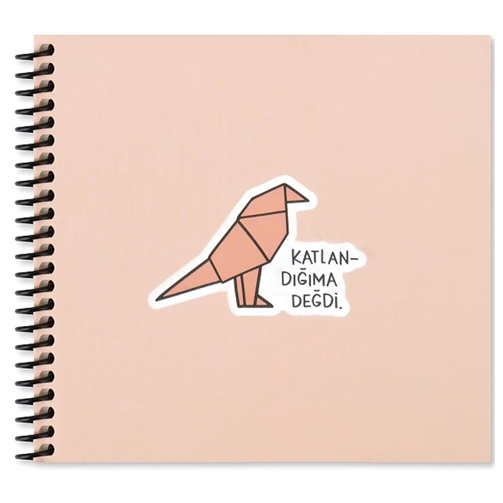 Keskin Color Sticker Defter Hisli Şeyler 16x15 50 YP Çizgili Stickerli Defter Katlandığıma Değdi