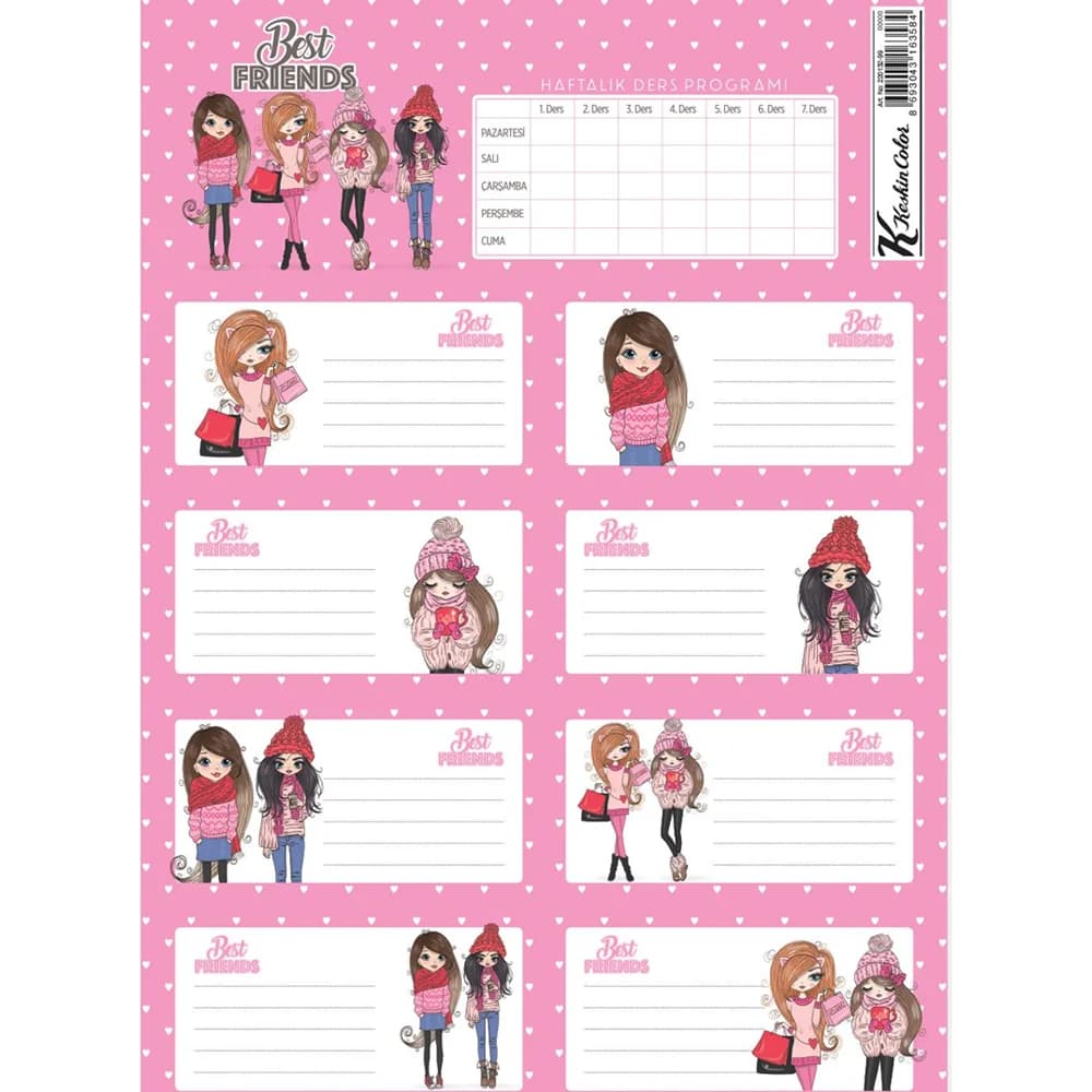 Keskin Color Ders Programlı Etiket Best Friends 3 Lü