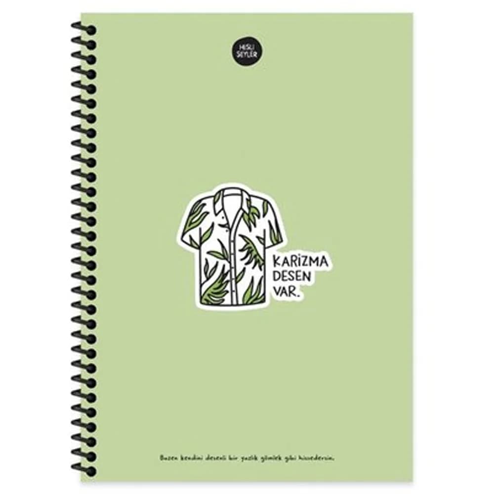 Keskin Color Hisli Şeyler 17x24 100 YP Çizgili Spiralli Sert Kapak Karizma