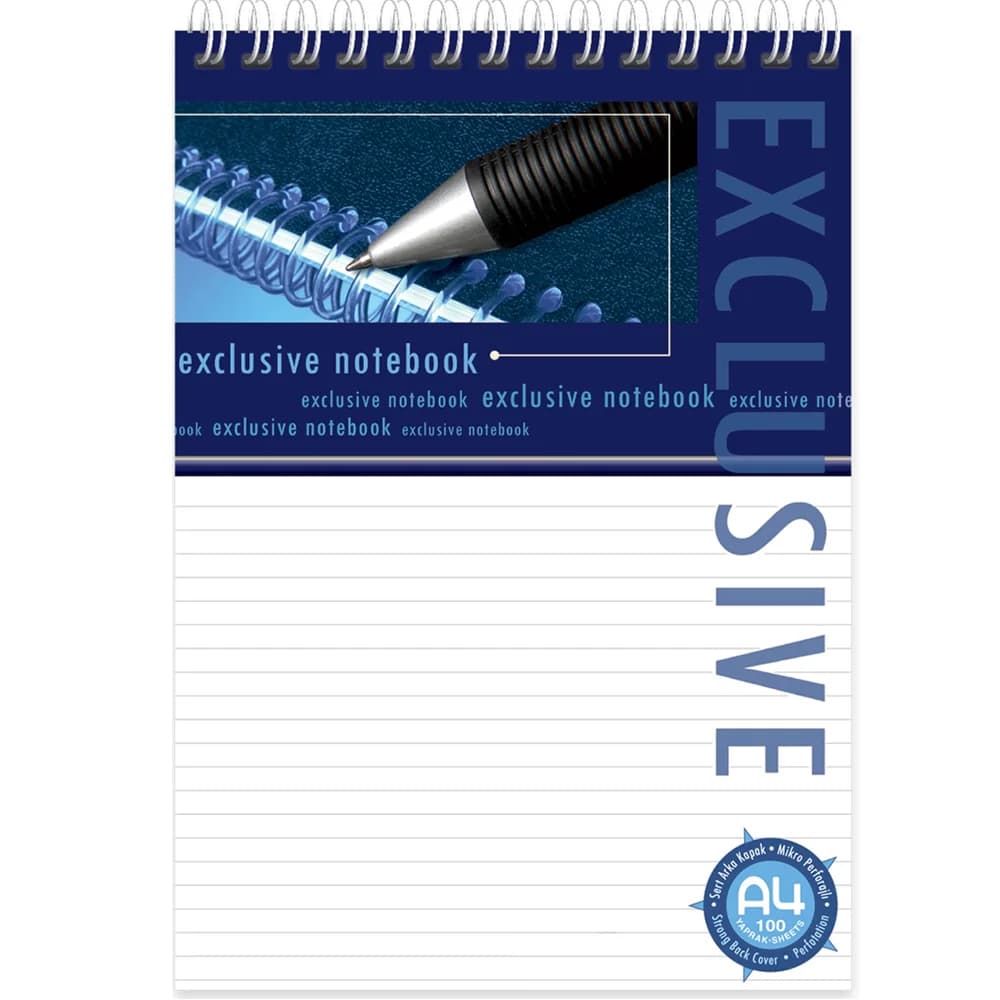 Keskin Color Bloknot Exclusive Spiralli K.Kp.A4 80 YP Çizgi