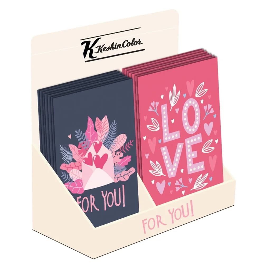 Keskin Color Tebrik Kartı Zarflı 80 Li Display