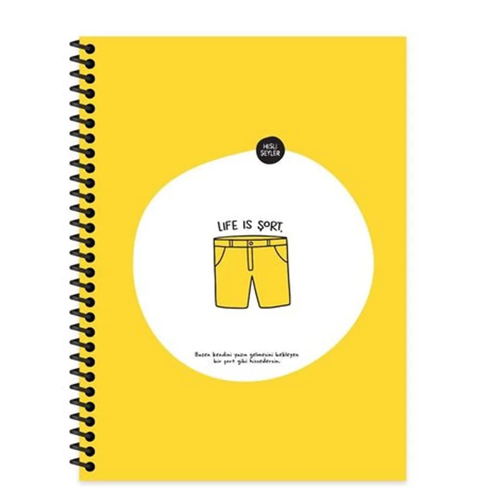 Hisli Şeyler Spiralli Karton Kapak Stickerli Defter 18,5x25 80 YP Kar.